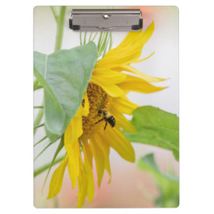 Bienen und Sonnenblumen Klemmbrett