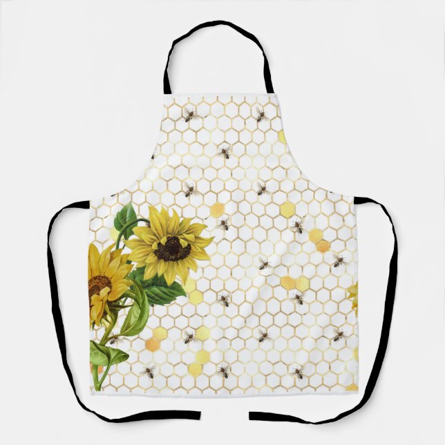Bienen und Sonnenblumen Schürze (Vorderseite)