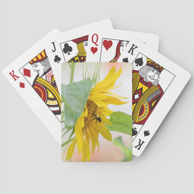 Bienen und Sonnenblumen Spielkarten (Rückseite)