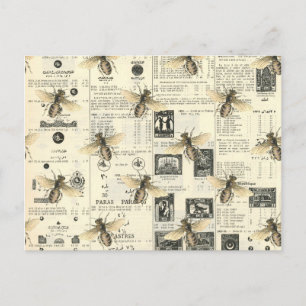 Bienen und Vintager Styleskatalog Postkarte