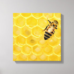 Bienen und Waben Leinwanddruck