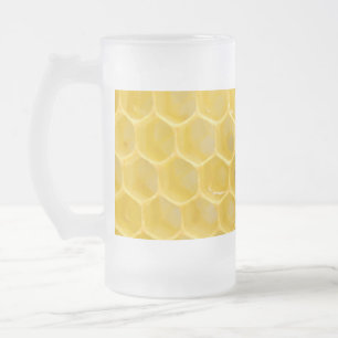 Bienen und Waben Mattglas Bierglas