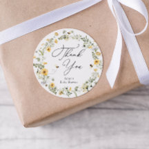 Bienen und Wildblume Babydusche Geschenketiketten