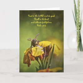 Bienen und Wildblumen-Bienenkarte Psalm 37:3 Karte