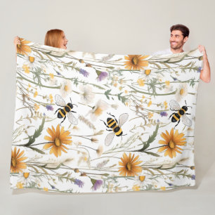 Bienen und Wildblumen, Fleecedecke