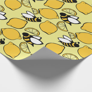 Bienen und Zitronen für Limonade Geschenkpapier