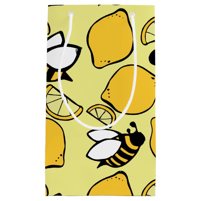 Bienen und Zitronen für Limonade Kleine Geschenktüte (Vorderseite)