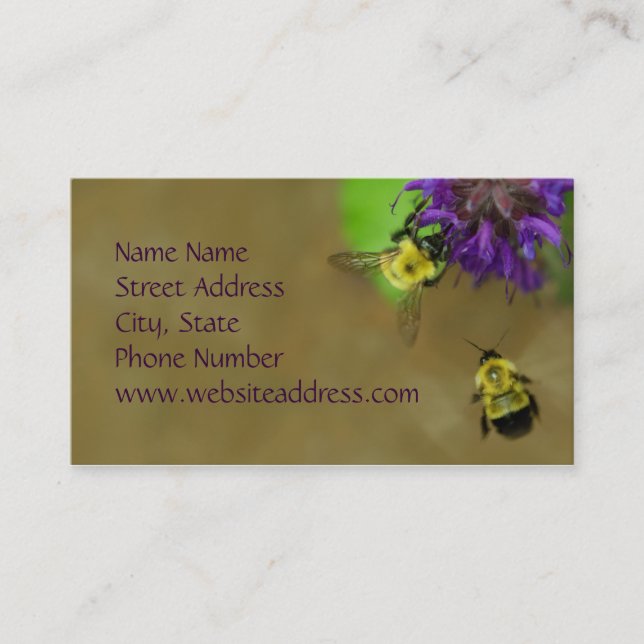 Bienen-Visitenkarte Visitenkarte (Vorderseite)