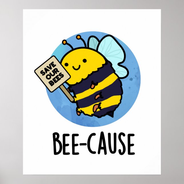 Bienenanfall Funny Insect Bee Pun Poster (Vorne)