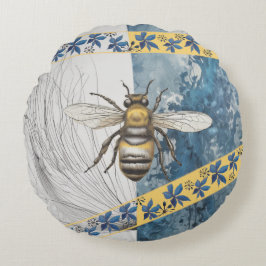 Bienenästhetik Rundes Kissen