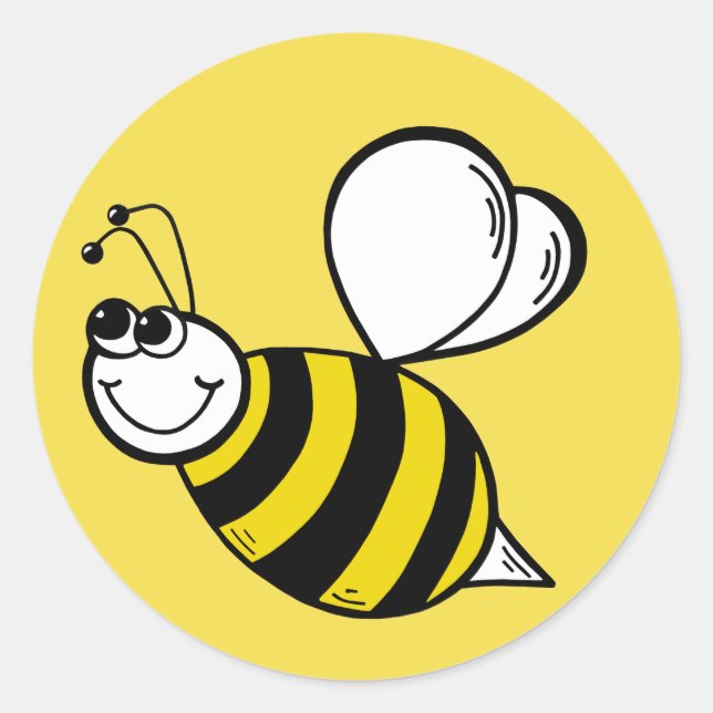 Bienenaufkleber Runder Aufkleber (Vorderseite)