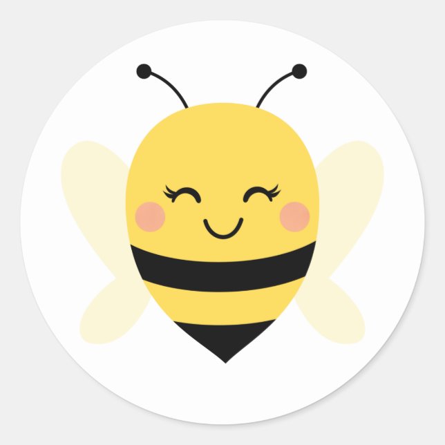 Bienenaufkleber Umschlag Aufkleber für Baby Shower (Vorderseite)