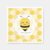 BienenBaby-Dusche Napkins mit Honeycomb-Design