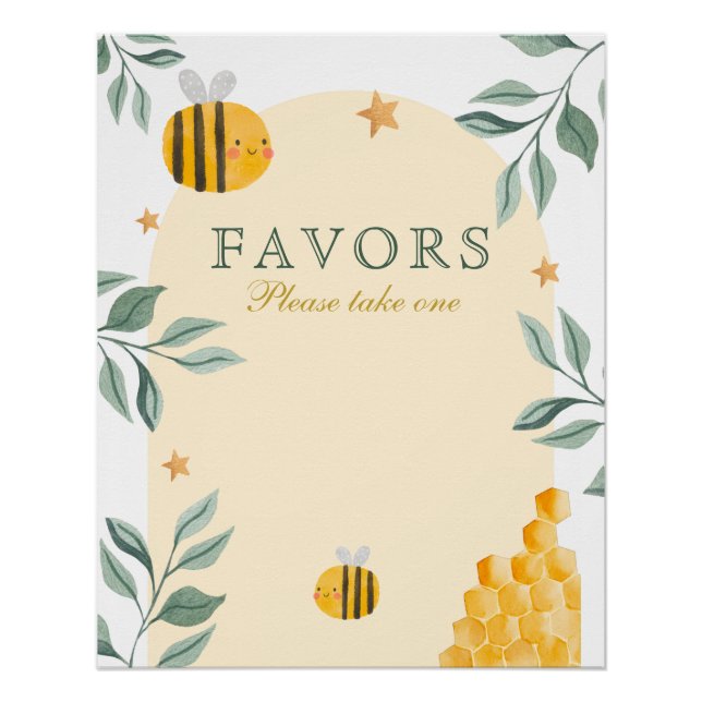 Bienenbaby-Duschfavoriten Poster (Vorderseite)