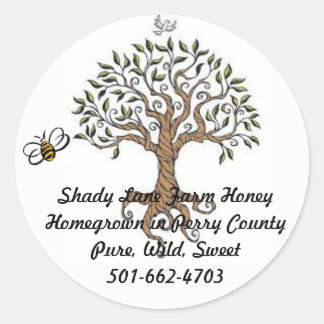 Bienenbaum-Honey-Label Runder Aufkleber