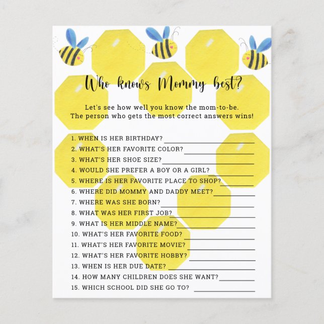 Bienenblume - Wer Mami am besten kennt (Vorderseite)