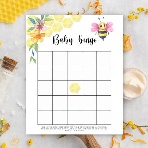 Bienenblüte - Baby Dusche Bingo Spiel