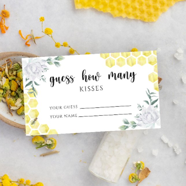 Bienenblüte - erraten Sie, wie viele KISSES Bridga Begleitkarte (Von Creator hochgeladen)