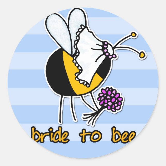 Bienenbraut Runder Aufkleber (Vorderseite)