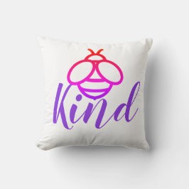 Bienendesign lila Hummel in orangefarbenem Rosa Kissen