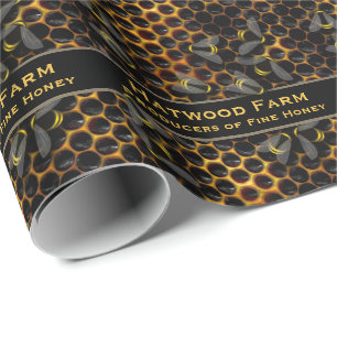 Bienenfarm Honigwabe Imker Bienenfarm Geschenkpapier