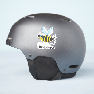 Bienenfigur mit Schnurrbart-Sonnenbrille Bee Easy Aufkleber
