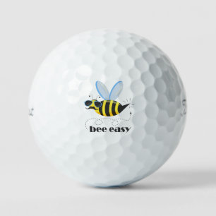 Bienenfigur mit Schnurrbart-Sonnenbrille Bee Easy Golfball