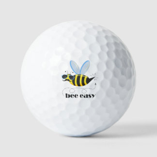 Bienenfigur mit Schnurrbart-Sonnenbrille Bee Easy Golfball