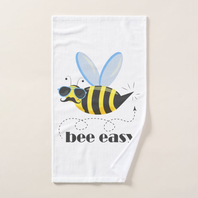 Bienenfigur mit Schnurrbart-Sonnenbrille Bee Easy Handtuch (Handtuch)