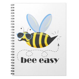 Bienenfigur mit Schnurrbart-Sonnenbrille Bee Easy Notizblock