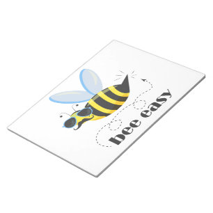 Bienenfigur mit Schnurrbart-Sonnenbrille Bee Easy Notizblock