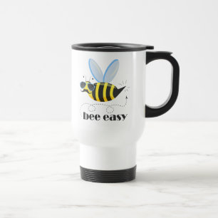 Bienenfigur mit Schnurrbart-Sonnenbrille Bee Easy Reisebecher