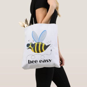 Bienenfigur mit Schnurrbart-Sonnenbrille Bee Easy Tasche
