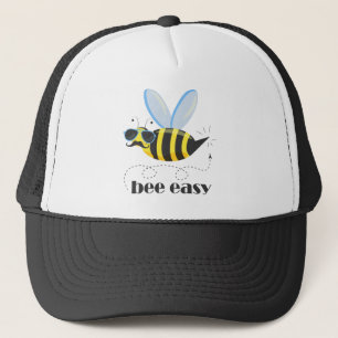 Bienenfigur mit Schnurrbart-Sonnenbrille Bee Easy Truckerkappe