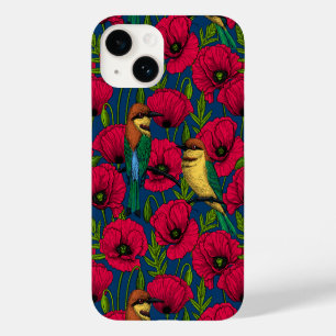 Bienenfresser und -mohn Case-Mate iPhone 14 hülle