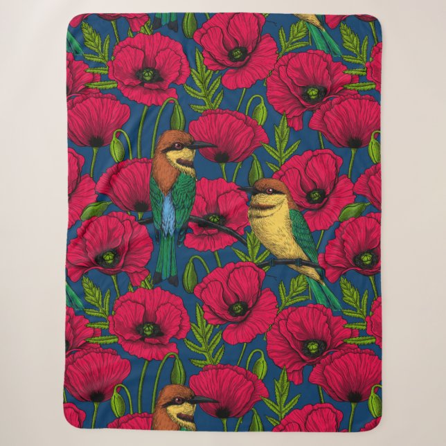 Bienenfresser und -mohn sherpadecke (Vorderseite)