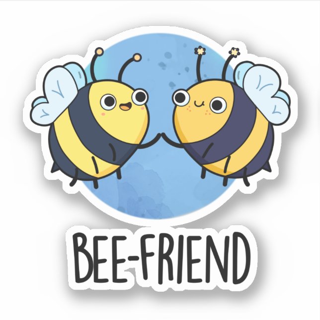 Bienenfreund Funny Insect Bee Pun Aufkleber (Vorderseite)