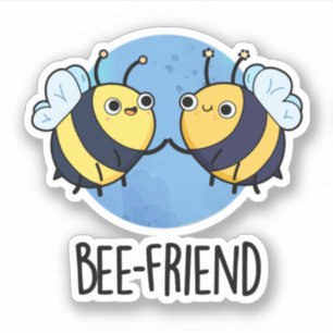 Bienenfreund Niedlich Insektenpun Aufkleber