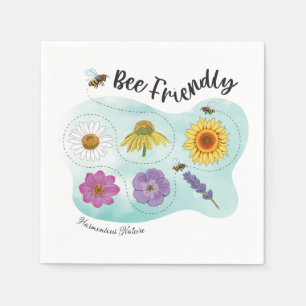 Bienenfreundlich - Harmonische Natur Serviette