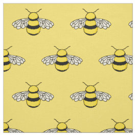 Bienengelb Gemustert Stoff