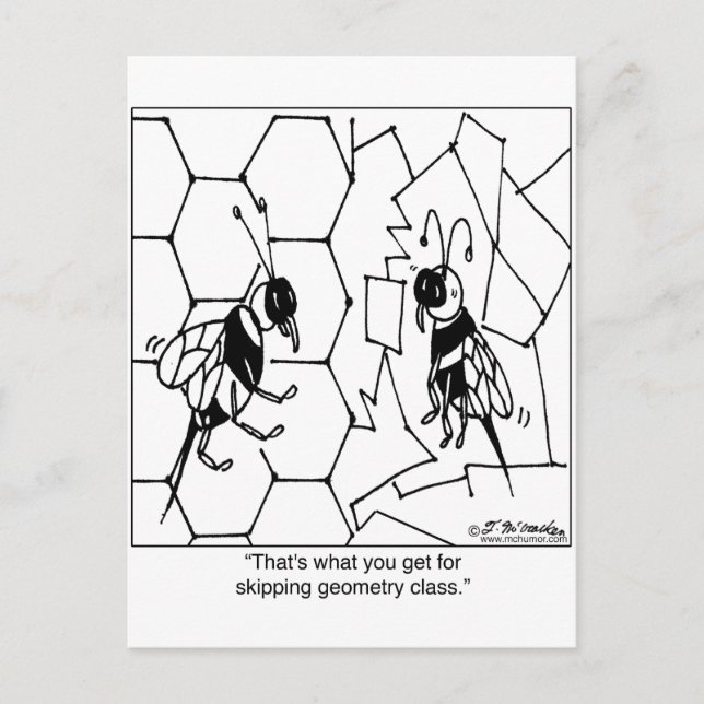 Bienengeometrie Postkarte (Vorderseite)