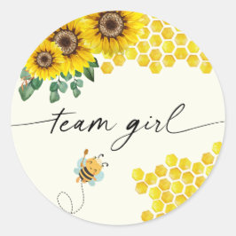 Bienengeschlechtsmännchen-Party-Team-Girl Runder Aufkleber