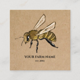 Bienenhalter Apiarist Beer Honigbienen Honeycomb S Quadratische Visitenkarte
