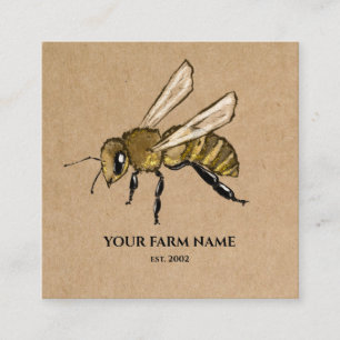 Bienenhalter Apiarist Beer Honigbienen Honeycomb S Quadratische Visitenkarte