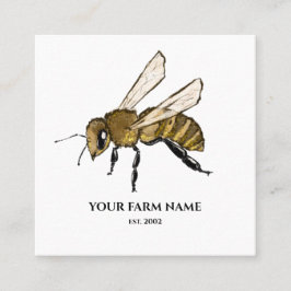 Bienenhalter Apiarist Beer Honigbienen Honeycomb S Quadratische Visitenkarte