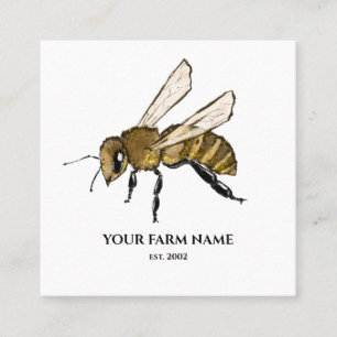 Bienenhalter Apiarist Beer Honigbienen Honeycomb S Quadratische Visitenkarte