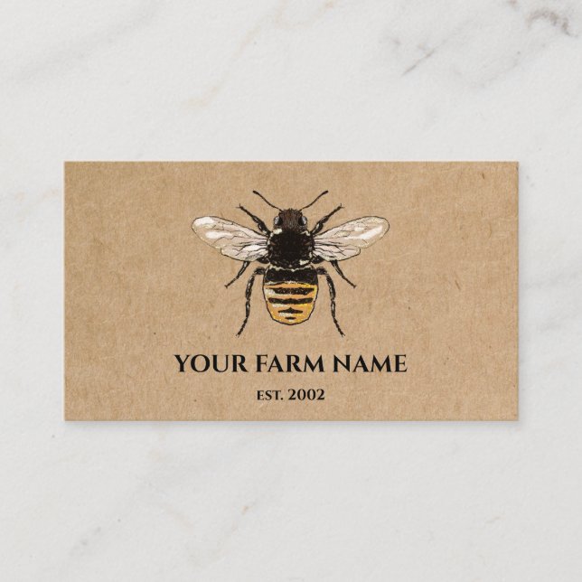 Bienenhalter Apiarist Beer Honigbienen Honeycomb S Visitenkarte (Vorderseite)