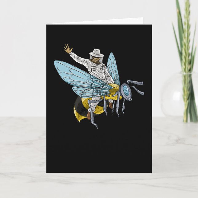 Bienenhalter auf Honigbienenhalter Funny Karte (Vorderseite)