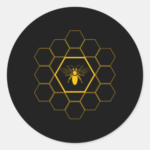 Bienenhalter Honeycomb Beekeeg Runder Aufkleber