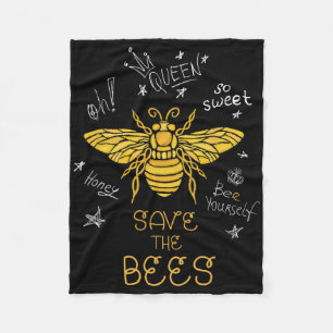 Bienenhalter im Bienenstock-Shirt Graffiti Fleecedecke